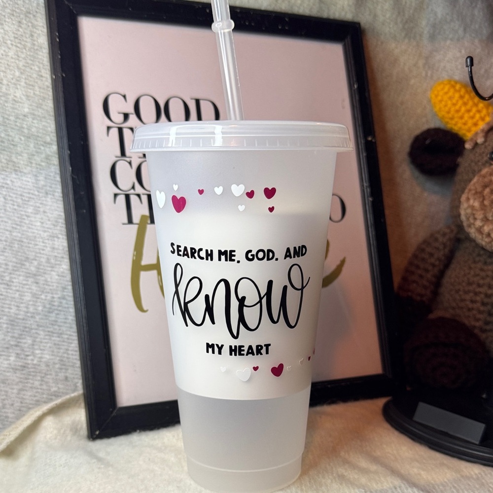 Customizable Frosted Cup, Lid /Straw - Picture 13 of 14